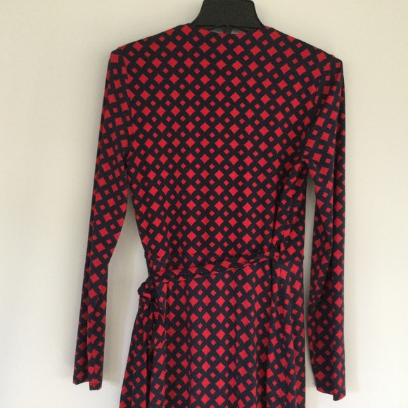 Hobbs Deliah Geo Print Wrap Dress Size 6 Women Long Sleeve Viscose Blend - Picture 6 of 15